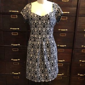 Anthropologie Deletta Black Motif Dress -M